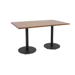 Long Square Table With Metal Base