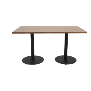 Long Square Table With Metal Base